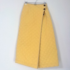 新品【Lily Brown リリーブラウン】キルティングスカート 秋冬 イエロー 0サイズ Sサイズの画像