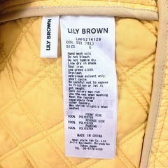 新品【Lily Brown リリーブラウン】キルティングスカート 秋冬 イエロー 0サイズ Sサイズの画像