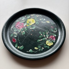 トールペイント　花　トレイ　お盆の画像
