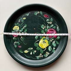 トールペイント　花　トレイ　お盆の画像