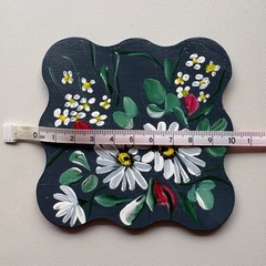 トールペイント　花　コースター　3枚セットの画像