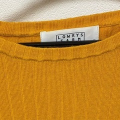 リブ編み長袖ニット(マスタード)／ローリーズファームの画像