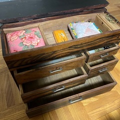 昭和レトロ　裁縫箱の画像