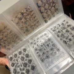 ネイルチップ　ジェルネイル　パーツ　スタンプ　シール　大量セットの画像