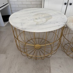 センターテーブル サイドテーブル カフェテーブル ミニテーブル 2個セットの画像