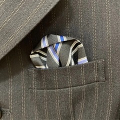 115㎝　キッズフォーマルスーツ セットアップ　ストライプ柄 ブラックの画像