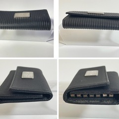 BVLGARI ブルガリ キーケース ミレリゲ レザー メンズ レディース　黒の画像