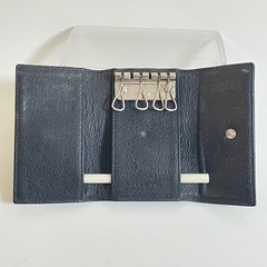 BVLGARI ブルガリ キーケース ミレリゲ レザー メンズ レディース　黒の画像