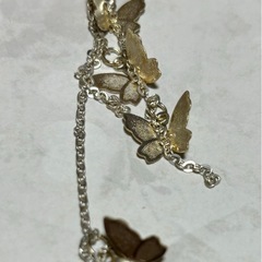 ★未使用品★かんざし 簪 蝶モチーフ シルバーの画像