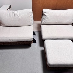 11月上旬まで！　-アバカ3人掛けソファ＋オットマン- の画像