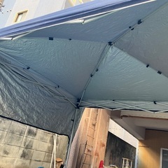 激安4980円 タープテント アウトドアチェア4つ 北欧レトロ ガラステーブル セット キャンプ 運動会 福岡の画像