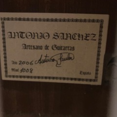 ガットギター　クラシックギター　Antonio Sanchez アントニオサンチェス　の画像