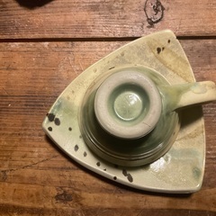 ②やちむん　コーヒー/ティーカップ＆トライアングルソーサーの画像