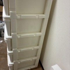 受け渡し決定 ホワイト 5段 プラスチック ケース 収納 の画像