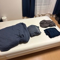 無印シングルベッド　掛布団セットの画像
