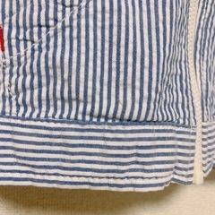 95 ELFINDOLI CLASSIC ストライプ フード付き　アウター 2way パーカー ブルー マリン　羽織り　ベビー服の画像