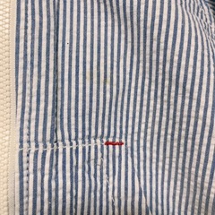 95 ELFINDOLI CLASSIC ストライプ フード付き　アウター 2way パーカー ブルー マリン　羽織り　ベビー服の画像