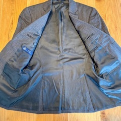 ビジネスジャケット グレー ネイビーの画像