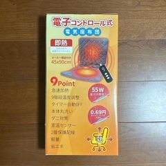 ホットマット❣️電気座布団 9段階温度調節可 5秒速暖 恒温技術 温感3倍UPの画像