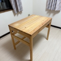 【美品】無印　パイン材デスクの　の画像