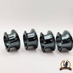  FCR タイプ アルミ キャブレター ファンネル チタンカラー 一台分 37 mm～41mm 対応 未使用 新品の画像