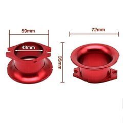  FCR タイプ アルミ キャブレター ファンネル チタンカラー 一台分 37 mm～41mm 対応 未使用 新品の画像