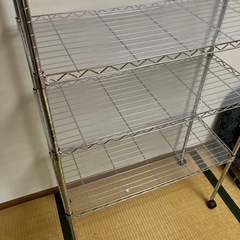 連絡多数　まだ決まっていません　メタルラック　横80 高さ127 奥行き35 キャスター付き　クリアボード付きの画像