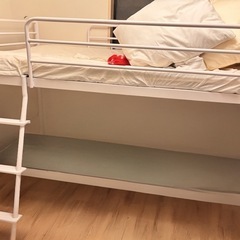 ニトリスチールミドルベッドホワイトの画像