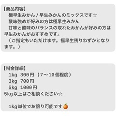🍊1kg300円〜☆早生みかん☆無農薬☆訳あり家庭用☆サイズ混合☆の画像