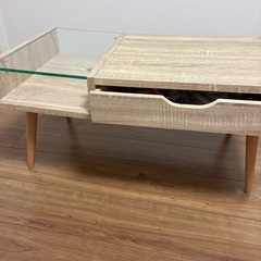 値下げ　ローテーブル　引き出し付きの画像