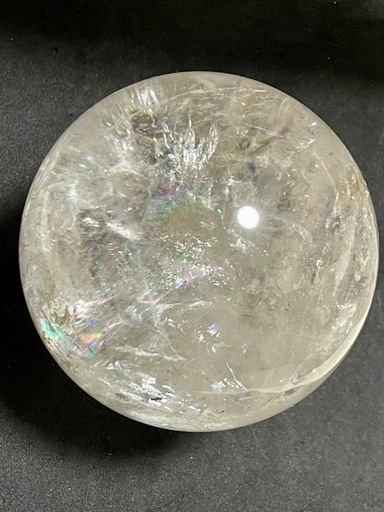 割引 お値下げ 虹入り水晶 スフィア（丸玉） 約8cm 790g 特大