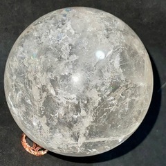 虹入り水晶　スフィア（丸玉）　約8cm 790g 特大　の画像
