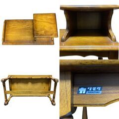 カリモク コロニアル テレフォンベンチ 電話台 karimoku ヴィンテージの画像