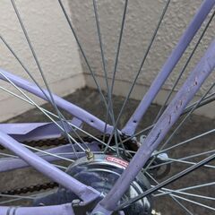 【交渉中】キッズ　自転車 中古　PIKAKE　パープル　24㌅の画像