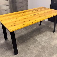 【破格 1万5千円】美品 KANADEMONO THE TABLE 杉無垢天板 1600×800mm (町田駅近)の画像