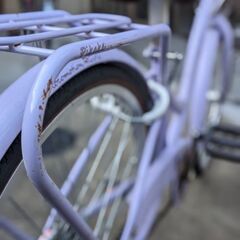 【交渉中】キッズ　自転車 中古　PIKAKE　パープル　24㌅の画像