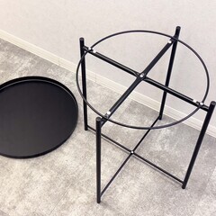 【500円】IKEA GLADOM トレーテーブル ブラック (美品/町田駅近)の画像