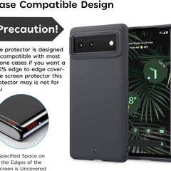 【3+2セット】Google Pixel 6 Pro ガラスフィルム*3+レンズ保護フィルム*2 液晶 強化ガラスフィルム HD透明、丸がない/指紋認証対応/全面吸着/3D全面保護 薄/高硬度9H 耐衝撃/高透過率 6 Pro 日本硝子素材【UV独創設計】の画像