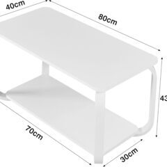 【開封のみ、未使用】VECELO ローテーブル 幅80×奥行40×高さ42.5cm リビングテーブル テーブル の画像