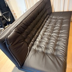 【美品】ニトリ 3WAYソファベッド（2～3人掛け）リクライニング・合成皮革【11/7迄限定】の画像