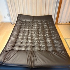 【美品】ニトリ 3WAYソファベッド（2～3人掛け）リクライニング・合成皮革【11/7迄限定】の画像