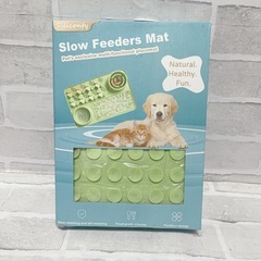 犬用　猫用　シリコン食器マット グリーン 滑らない　食器　マットの画像
