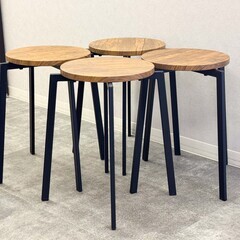 【4脚4,000円/破格】山善 スタッキングスツール 4脚セット （町田駅近）の画像