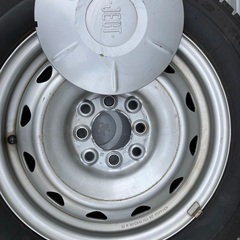 No.136スタットレスタイヤ165/70/14  4H PCD100と114.3のマルチ スチールホイール付4本セットの画像