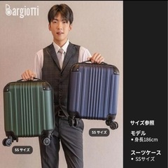 ABSスーツケース 超軽量 TSAロック ダブルキャスター グリーン SSの画像