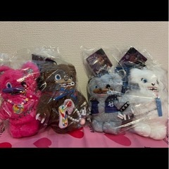 USJ  ハミクマ ストラップ付きキーチェーン4種
セットの画像