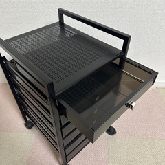 デスクワゴン キャスター付き6段（サイドワゴン）の画像