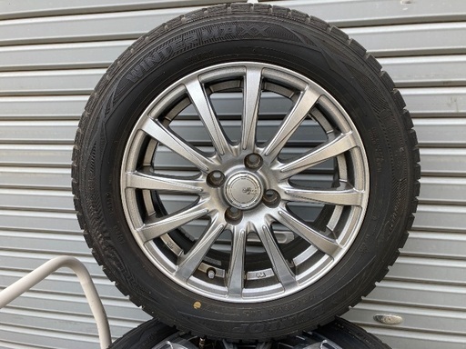 No.137スタットレスタイヤ175/65/15 4H PCD100 アルミホイール付4本セット