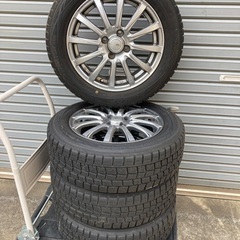 No.137スタットレスタイヤ175/65/15 4H PCD100 アルミホイール付4本セットの画像
