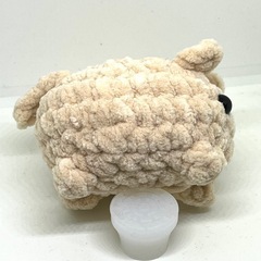 【ハンドメイド】まんまるカワイイ犬？のぬいぐるみの画像